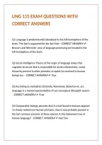 Ling 115 Exam Questions With Correct Answers