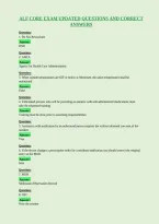 Alf Core Exam Updated Questions And Correct&NewLine;Answers