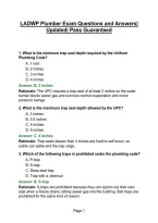LADWP Plumber Exam Questions and Answers&vert; Updated&vert; Pass Guaranteed