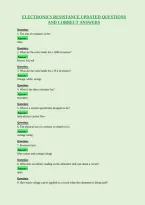 Electronics Resistance Updated Questions&NewLine;And Correct Answers