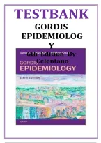 Test Bank For Gordis Epidemiology 6th Edition By David D Celentano&semi; Moyses Szklo 9780323552295 Chapter 1-20 Complete Guide &period;&NewLine;
