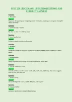 Psyc 230 Uiuc Exam 1 Updated Questions And&NewLine;Correct Answers