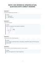 Math 1 Semester 1 Final Exam Review&NewLine;Frequently Tested Actual Questions With&NewLine;Correct Answers