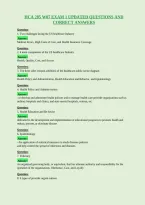 Hca 285 W07 Exam 1 Updated Questions And&NewLine;Correct Answers