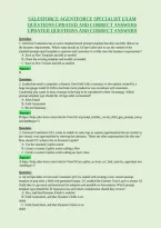 Salesforce Agentforce Specialist Exam&NewLine;Questions Updated And Correct Answers&NewLine;Updated Questions And Correct Answers
