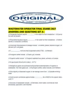 Wastewater Operator Final Exams 2027 Answers And Questions Set A&period;pdf