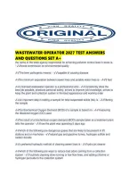 Wastewater Operator 2027 Test Answers And Questions Set A&period;pdf