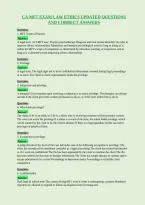 Ca Mft Exam Law Ethics Updated Questions&NewLine;And Correct Answers