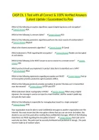 CASP Ch&period; 1 Test with all Correct & 100&percnt; Verified Answers &vert;Latest Update &vert;Guaranteed to Pass