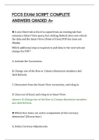 Fccs Exam Script Complete&NewLine;Answers Graded A&plus;
