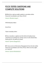 Fccs Tested Questions And&NewLine;Complete Solutions&NewLine;