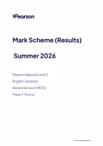 Edexcel A Level English Literature 9ET0&sol;01 June 2026 Paper 1 Mark Scheme