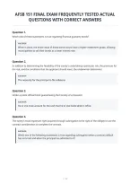 Afsb 151 Final Exam Frequently Tested Actual&NewLine;Questions With Correct Answers
