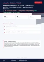 American Red Cross BLS Final Exam 2026&sol;2027 &ndash; Questions and Answers &vert; Complete Verified Answers &vert; Detailed Rationales &vert; Latest Version &ndash; Pass Guaranteed &ndash; A&plus; Graded