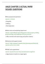 Ahlei Chapter 2 Actual Paper&NewLine;Solved Questions