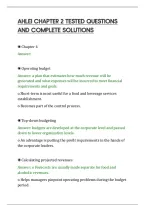 Ahlei Chapter 2 Tested Questions&NewLine;And Complete Solutions