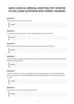 Amca Clinical Medical Assisting Test Updated&NewLine;Actual Exam Questions And Correct Answers