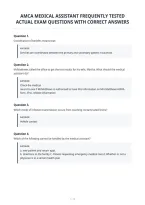 Amca Medical Assistant Frequently Tested&NewLine;Actual Exam Questions With Correct Answers&NewLine;