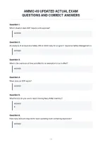 Ammo 49 Updated Actual Exam&NewLine;Questions And Correct Answers