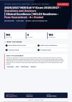 HESI Exit V1 Exam 2026&sol;2027 &ndash; Questions and Answers &vert; Clinical Excellence &vert; NCLEX Readiness &vert; Complete Verified Answers &vert; Latest Version &ndash; Pass Guaranteed &ndash; A&plus; Graded