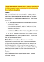 Certified Developmental Disabilities Nurse &lpar;CDDN&rpar; Practice Exam 2026 &vert; 200 Questions with Answers & Rationales &vert; DDNA Certification Test Bank &ndash; Verified A&plus; Study Guide