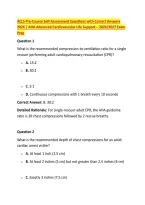 ACLS Pre-Course Self-Assessment Questions with Correct Answers &NewLine;2026 &vert; AHA Advanced Cardiovascular Life Support &ndash; 2026&sol;2027 Exam &NewLine;Prep 