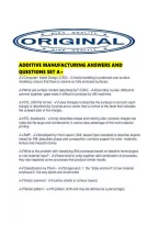 Additive Manufacturing Answers And Questions Set A&period;pdf