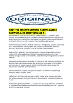 Additive Manufacturing Actual Latest Answers And Questions Set A&period;pdf