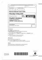 Edexcel AS Level English Literature 8ET0&sol;01 June 2026 Paper 1 Question Paper