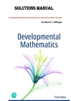 Solutions Manual for Developmental Mathematics&colon; College Mathematics and Introductory Algebra&comma; 10th edition by Bittinger&comma; Beecher &vert; ISBN&colon; 978-0135229910 &vert; All Chapters  1-15