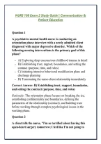 NURS 108 Exam 2 Study Guide 100 questions &comma;answers and rationale  &vert; Communication & Patient Education