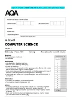 AQA A-level COMPUTER SCIENCE June 2026 Question Paper