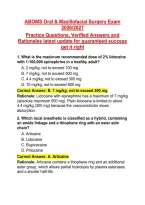 ABOMS Oral & Maxillofacial Surgery Exam 2026&sol;2027&NewLine;Practice Questions&comma; Verified Answers and Rationales latest update for guaranteed success get it right&NewLine;