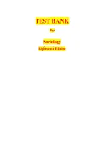 Test Bank for Sociology&comma; 18th Edition &vert; Questions and Answers