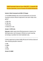 IAABO Basketball Referee Exam 2026&sol;2027 &vert; Complete 300 &NewLine;Practice Questions&comma; Correct Answers & Detailed Rationales