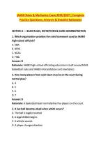 IAABO Rules & Mechanics Exam 2026&sol;2027 &vert; Complete &NewLine;Practice Questions&comma; Answers & Detailed Rationales 