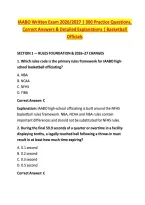 IAABO Written Exam 2026&sol;2027 &vert; 300 Practice Questions&comma; &NewLine;Correct Answers & Detailed Explanations &vert; Basketball &NewLine;Officials