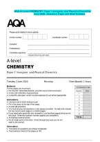 AQA A-Level CHEMISTRY Paper 1 Inorganic and Physical Chemistry&NewLine;June 2026 &ndash;Question Paper and Mark Scheme&NewLine;