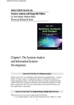 Solution Manual for Systems Analysis and Design 8th Edition by Alan Dennis&comma; Barbara Haley Wixom & Roberta M&period; Roth &ndash; Complete Chapter Answers&comma; Exercises & Case Studies