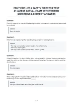 Fdny Fire Life & Safety Director Test&NewLine;&num;1 Latest Actual Exam With Verified&NewLine;Questions & Correct Answers