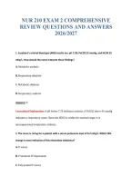 Nur 210 Exam 2 Comprehensive&NewLine;Review Questions And Answers&NewLine;2026&sol;2027