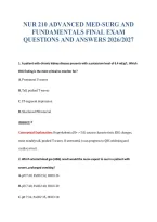 Nur 210 Exam Bundle Questions With Verified Answers