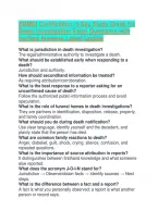 ABMDI Certification 5-Day Study Guide for Death Investigation Exam Questions with verified Answers