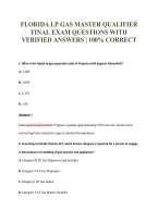 Florida Lp Gas Master Qualifier&NewLine;Final Exam Questions With&NewLine;Verified Answers &vert; 100&percnt; Correct
