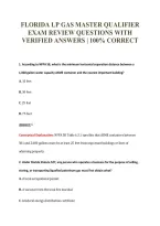 Florida Lp Gas Master Qualifier Exam Package Deal 100&percnt; Verified 2026&sol;2027