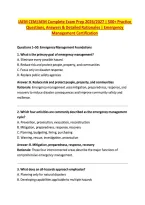 IAEM CEM&sol;AEM Complete Exam Prep 2026&sol;2027 &vert; 500&plus; Practice &NewLine;Questions&comma; Answers & Detailed Rationales &vert; Emergency &NewLine;Management Certification
