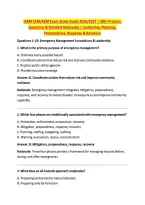 IAEM CEM&sol;AEM Exam Study Guide 2026&sol;2027 &vert; 300&plus; Practice &NewLine;Questions & Detailed Rationales &vert; Leadership&comma; Planning&comma; &NewLine;Preparedness&comma; Response & Recovery