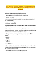 IAEM CEM&sol;AEM Final Exam 2026&sol;2027 &vert; 300 Practice Questions&comma; &NewLine;Correct Answers & Detailed Rationales &vert; Emergency Management &NewLine;Certification