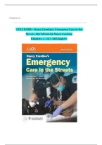 Test Bank For Nancy Caroline&rsquo;s Emergency Care in the Streets&comma; 9th Edition by Nancy Caroline&comma; All Chapters 1 - 53 LATEST