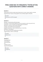 Final Exam Nsg 101 Frequently Tested Actual&NewLine;Questions With Correct Answers&NewLine;